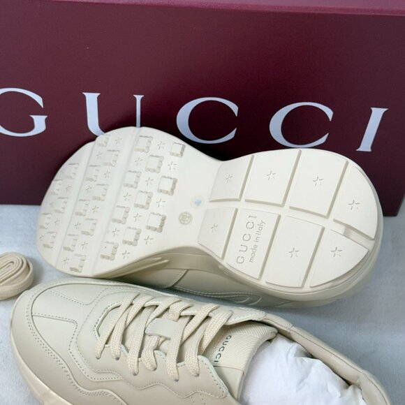 Gucci Monogram Sneakers in Cream and Black - Picture 7 of 7